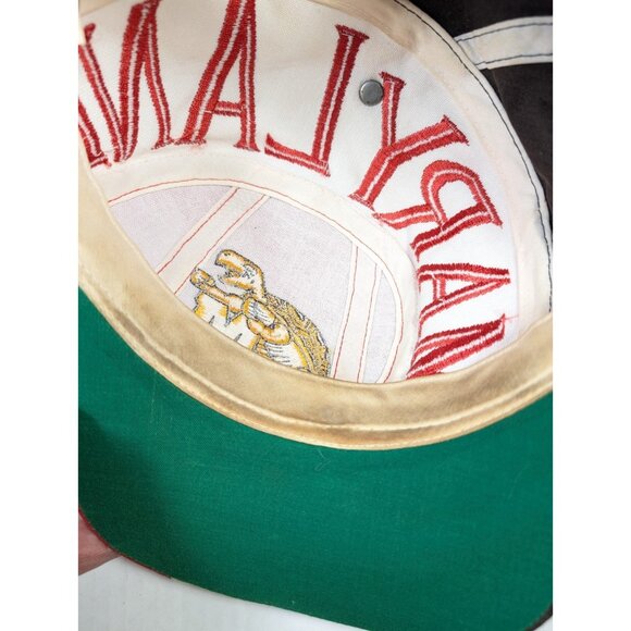 Vintage Maryland Terrapins Hat READ Snapback Twin Enterprise Stripe 90s Terps - Picture 11 of 13